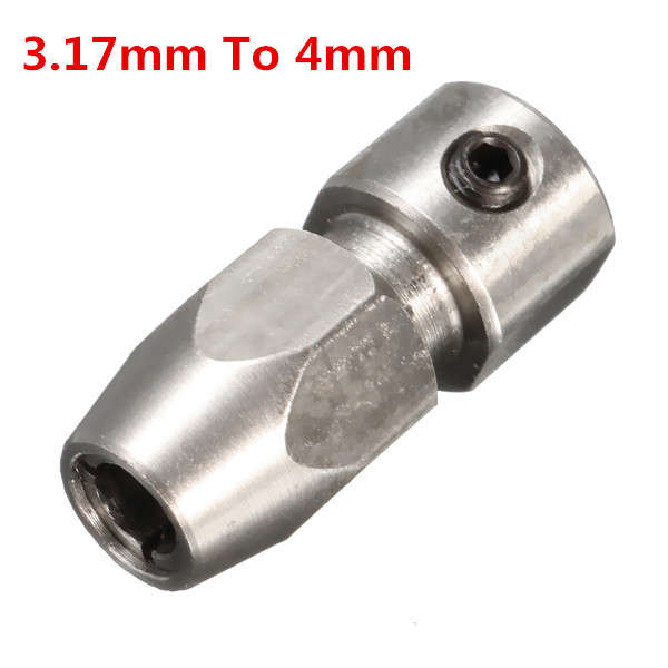 Stainless Steel Flex Collet Coupler 3.17mm Motor Shaft And 4mm Cable