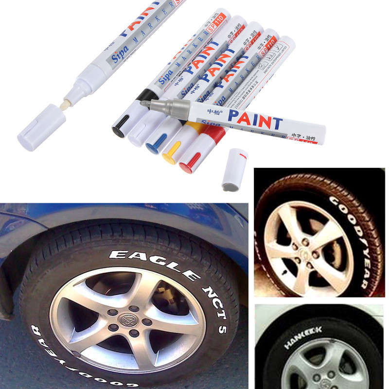 Universal Waterproof White Permanent Paint Car Tyre  Marker Pen
