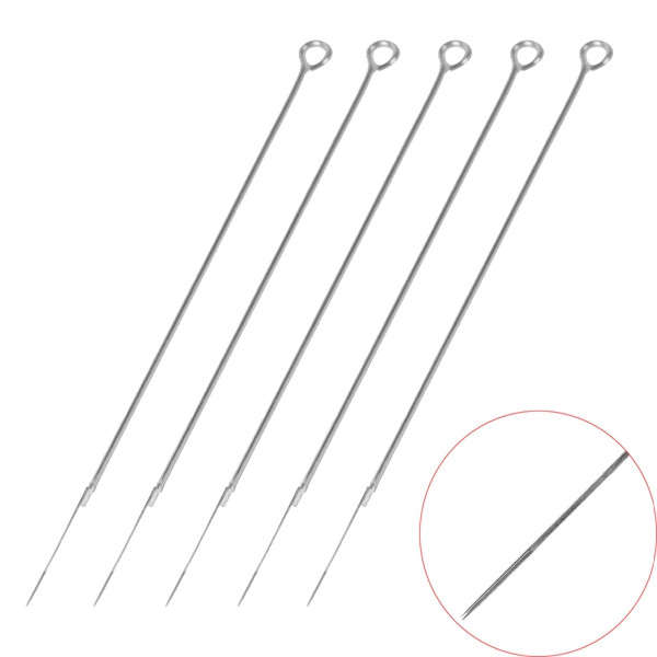 5Pcs 3RS 304 Disposable Medical Stainless Steel Tattoo Needles Silver