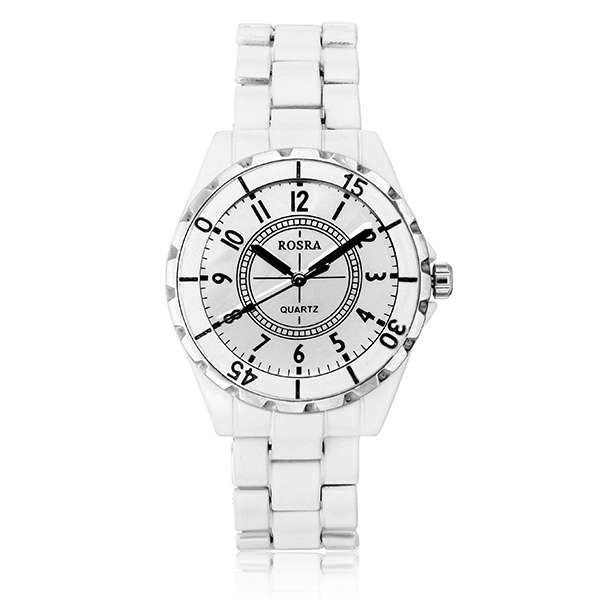 SWIDU SWI-031 Stainless Steel Withe Band Couples Watch -* Female | White