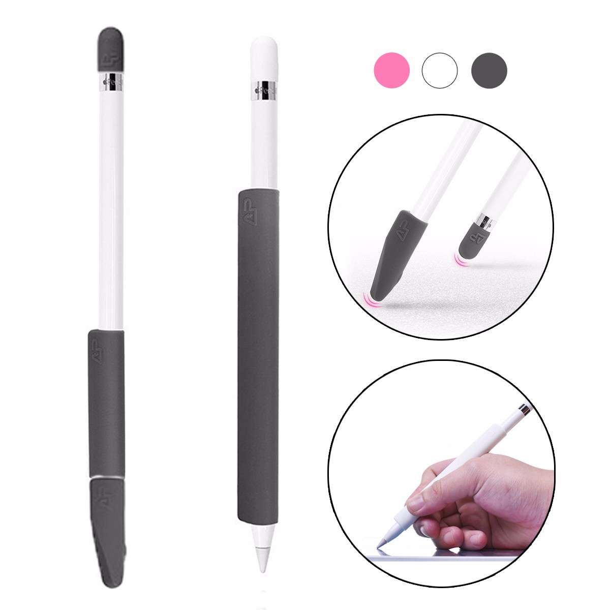 4Pcs Non-slip Silicone Cover Skin Case Sleeve Protective Wrap Set For Apple Pencil