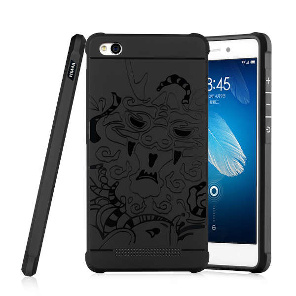 3D Dragon Pattern Fall-resistant Shockproof Silicone Cover Case For Xiaomi Redmi 4A