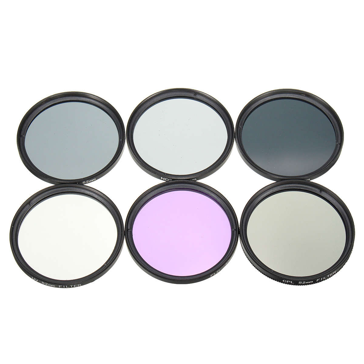 52mm Filter UV CPL FLD + ND 2 4 8 Kit Set For Canon Nikon Sony DSLR Camera Lens