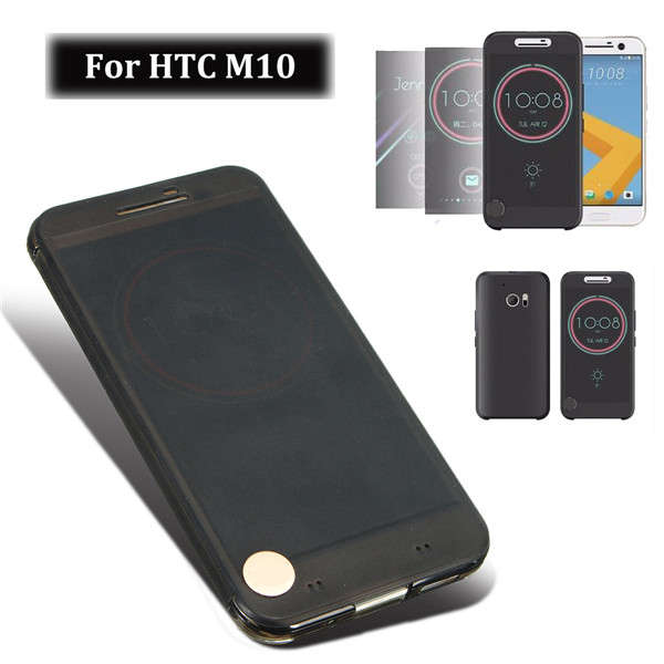 Smart Ice View IceView Flip Transparent PC Back Hard Case Cover For HTC 10 M10