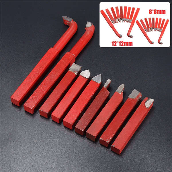 1pcs 8/12mm Alloy Carbide Lathe Cutting Turning Tool Set for Mini Lathe