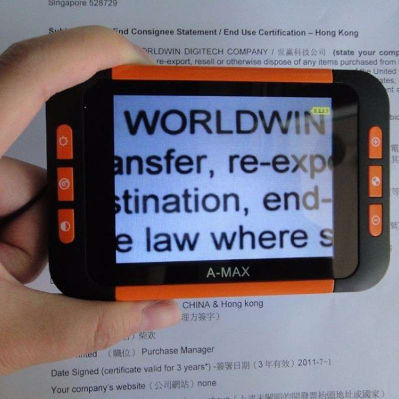 Portable 3.5inch Color LCD Pocket 32X Electronic Video Magnifier 4 Low Vision for Reading