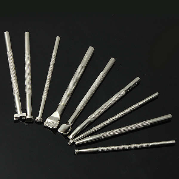 9pcs Leather Saddle Making Carving Leather Craft Tools Set