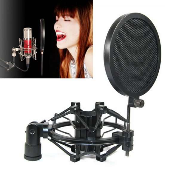 Professional Studio Microphone Wind Screen Pop Filter Mask Shield