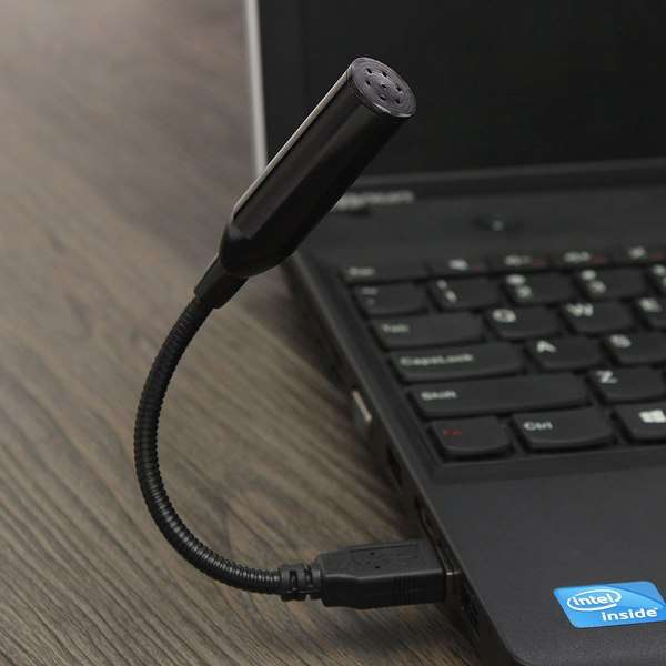 Mini USB Flexible Stereo Record Mic Desktop Microphone