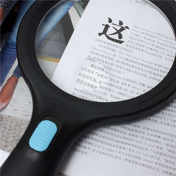 2X 5X Portable Ergonomic Magnifying 10 LED High Brightness Magnifier
