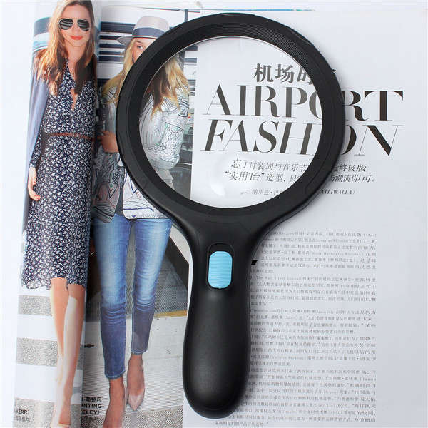 2X 5X Portable Ergonomic Magnifying 10 LED High Brightness Magnifier