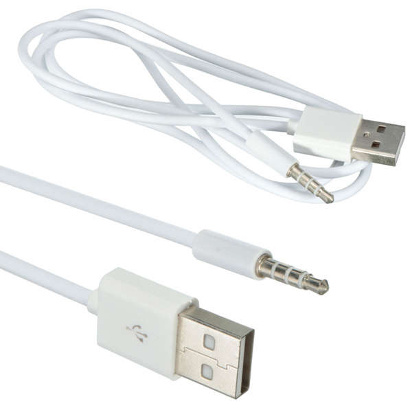 3.5mm AUX Audio Plug Jack to USB 2.0 Male Charge Cable Adapter