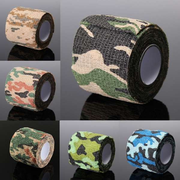 5cm x 4.5m Kombat Army Camo Wrap Sports Shooting Hunting Camouflage Stealth Tape