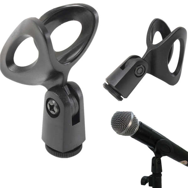 Flexible Rubberized Mic Clips Holder For Instrument Microphone Stand