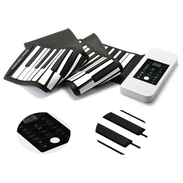 KONIX PC88/PC61 MIDI Flexible Silicone Electronic Roll Up Piano with Pedal