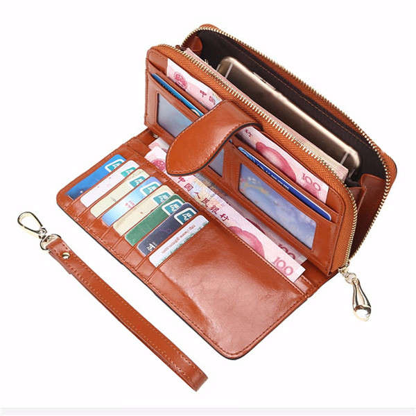 Women Long Hasp Wallet Girls Vintage Purse Card Holder Ladies Elegant Clutches Phone Bags