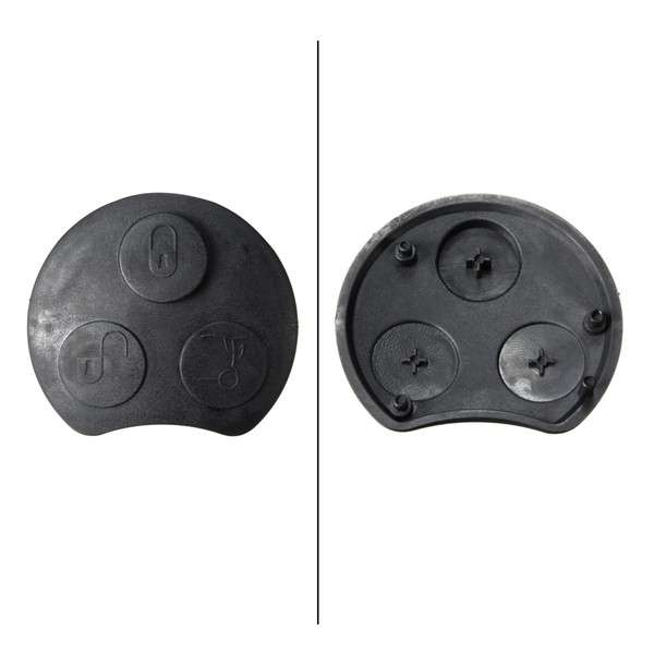 3 Button Black Rubber Pad Replacement Remote Key FOB for Smart Fortwo Forfour