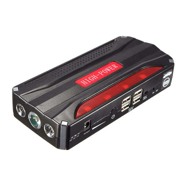 68800mAh 4USB Multi-Function 12V Car Jump Starter Power Bank Rechargable Battery