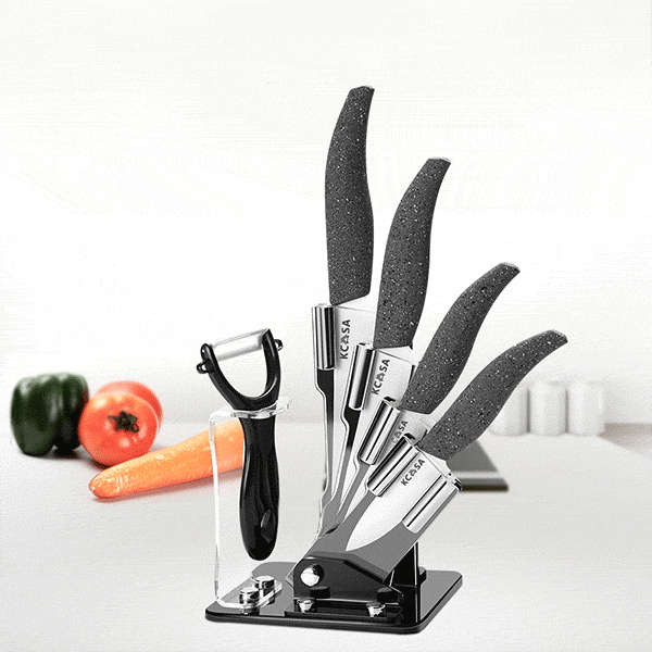 KCASA KF-1 5 Pieces Zirconia Ceramic Knife Set Multi-function Ergonomic Chef Kn