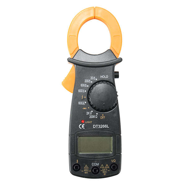 DT3266L Portable Handheld Digital Clamp Meter Multimeter Voltage Current Resistance Tester with Test