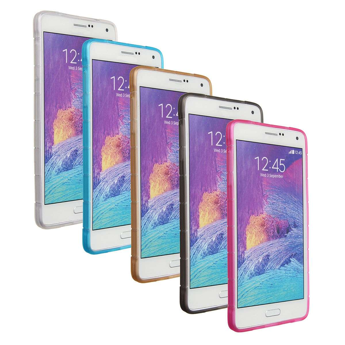 Ultra-slim Cube Grid TPU Soft Case Back Cover For Samsung Note 4