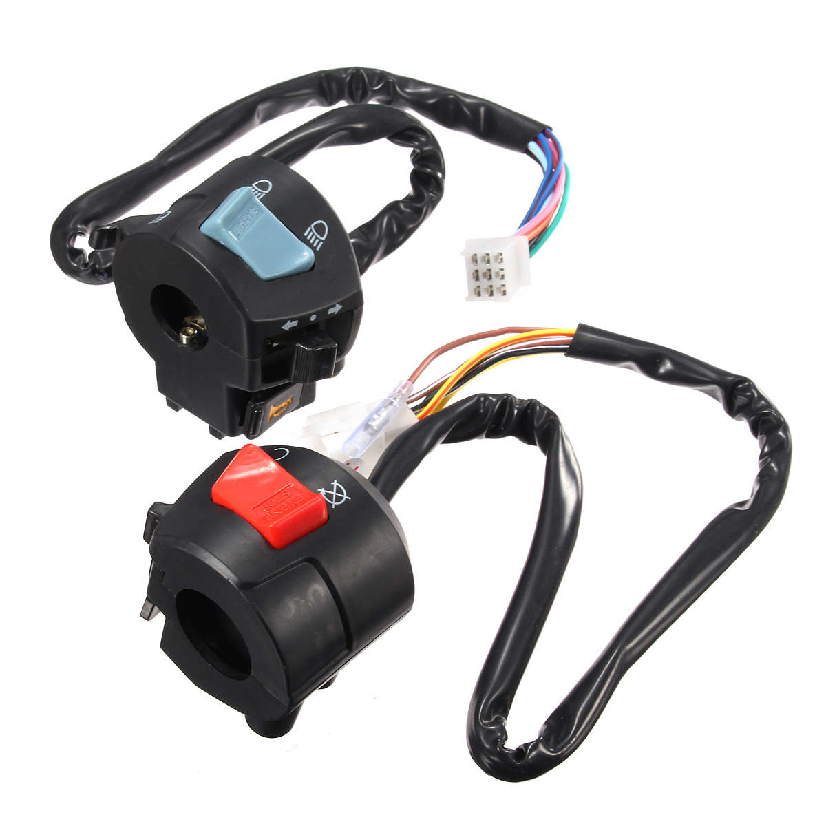 1pair Universal 7/8inch Motorcycle Handlebar Horn Turn Signal Light Controller Switch