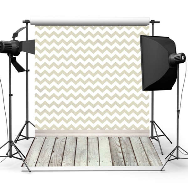 1.5x2.1m 5x7ft Silk Wood Wave Wall Floor Vinyl Studio Photography Backdrop Props Background