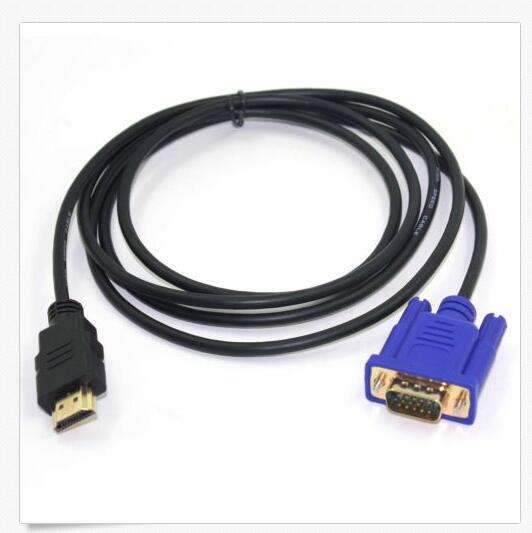 HDMI Gold Male To VGA HD-15 Male 15Pin Adapter Cable 6FT 1.8M 1080P