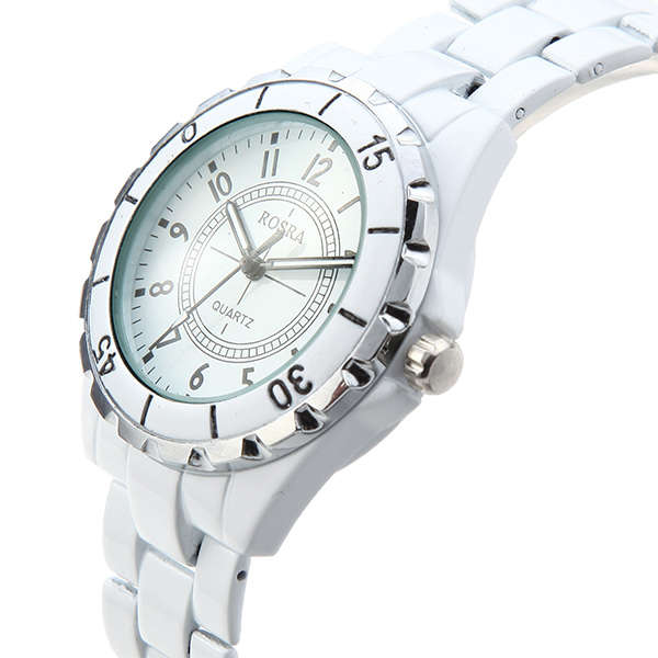 SWIDU SWI-031 Stainless Steel Withe Band Couples Watch -* Female | White