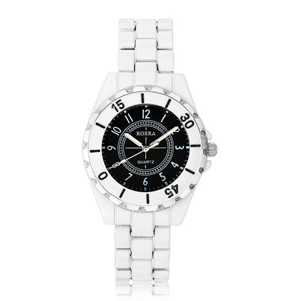 SWIDU SWI-031 Stainless Steel Withe Band Couples Watch -* Female | White