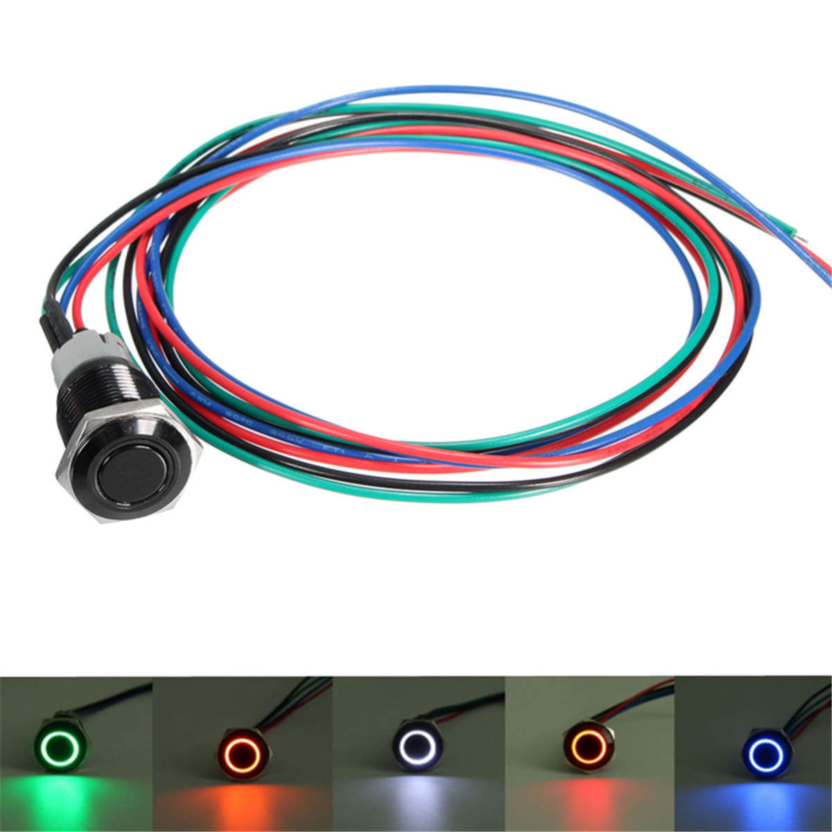 12V 3A 16mm Unlock On-Off Sport Mode LED Push Button Switch For BMW E60 5 Series