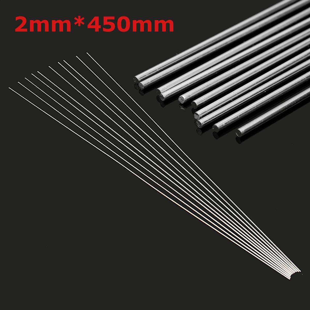 10pcs 2mmx45cm Aluminium Low Temperature Welding Brazing Rod for All AL Parts