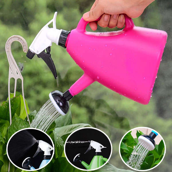 1200ml Dual-use Hand Pressure Watering Can Gardening Adjustable Handheld Sprinkling Can