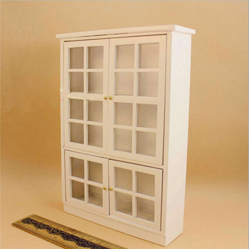 1/12 Cabinet Display Shelf Dollhouse Miniature Furniture Kitchen Dining Room Accessories Decor