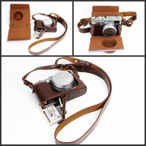 Camera Leather Bag Cover Case Bottom Opening for Fujifilm x100 x100s x100m x100t