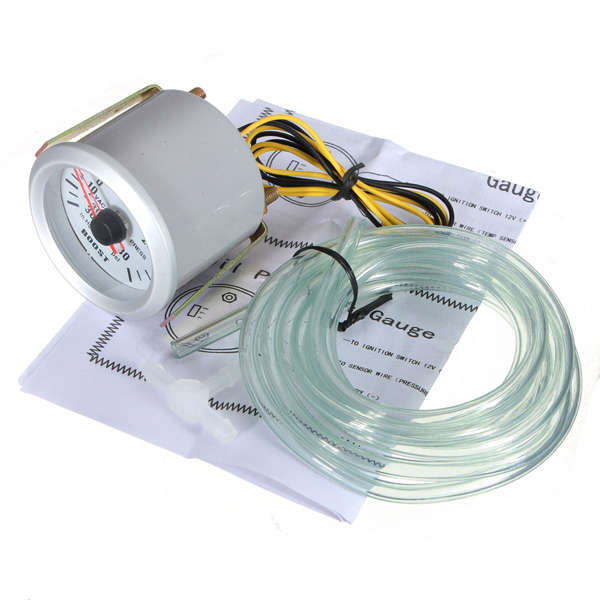 Auto Car Mechanical Boost Vacuum Gauge Autometer Ultra-lite Silver