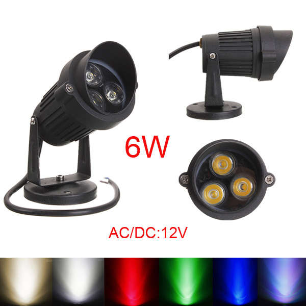 6W LED Flood Spot Light With Cap For Landscape Garden IP65 DC 12-24V