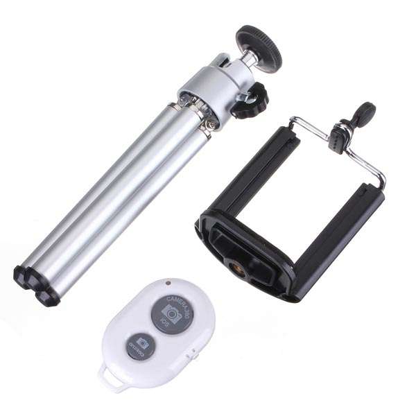 Tripod Monopod Holder Bluetooth Remote Control Shutter For iPhone