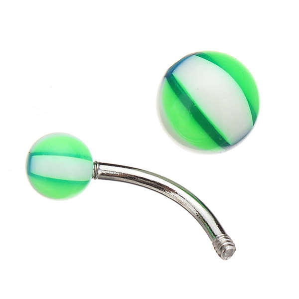 50Pcs Mixed Color Ball Belly Navel Button Bar Rings Piercing Body Jewelry