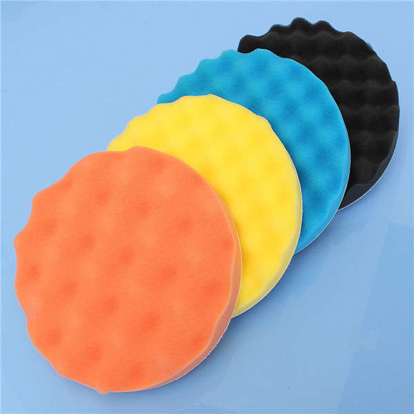 4pcs 7 Inch/180mm Waffle Polishing Buffing Pad Waxing Sponge Polishing for Rotary Tool