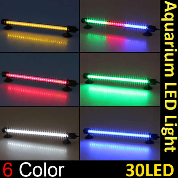 30 LED Aquarium Fish Tank Waterproof Submersible Stick Strip Light