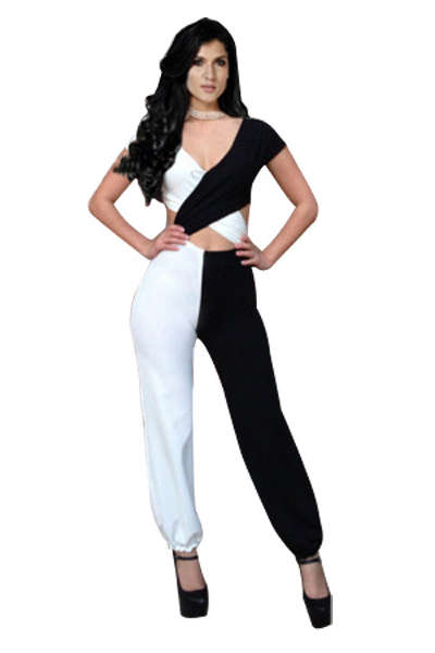 * Patchwork Regular Polyester Jumpsuits - SALE