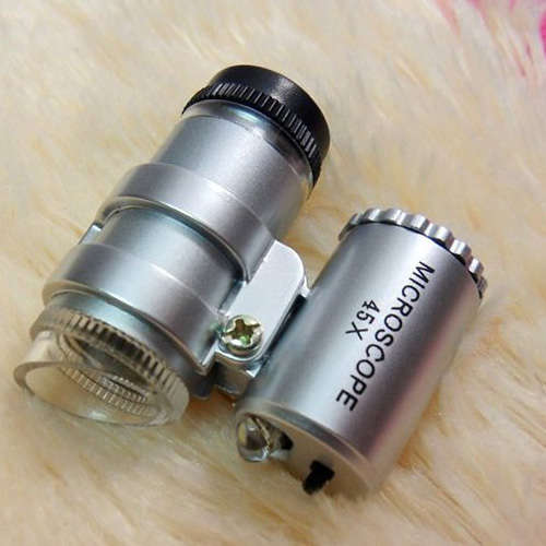 JEWELERS LOUPE 45XGLASS LENS MAGNIFIER WITH LED LIGHT!!