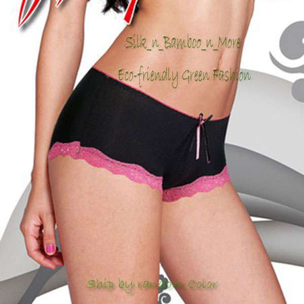 SUPER SOFT -2P NWT WOMEN BAMBOO LACY BOY PANTS SUPER SOFT SIZE XXL(W26"-29")