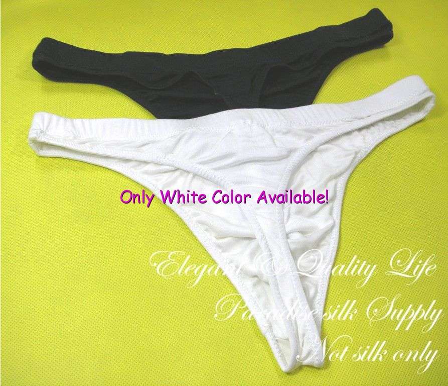 LOT 2 SEXY PURE SILK KNIT BRIEFS MENS THONG MEN SIZE L FREE SHIPPING