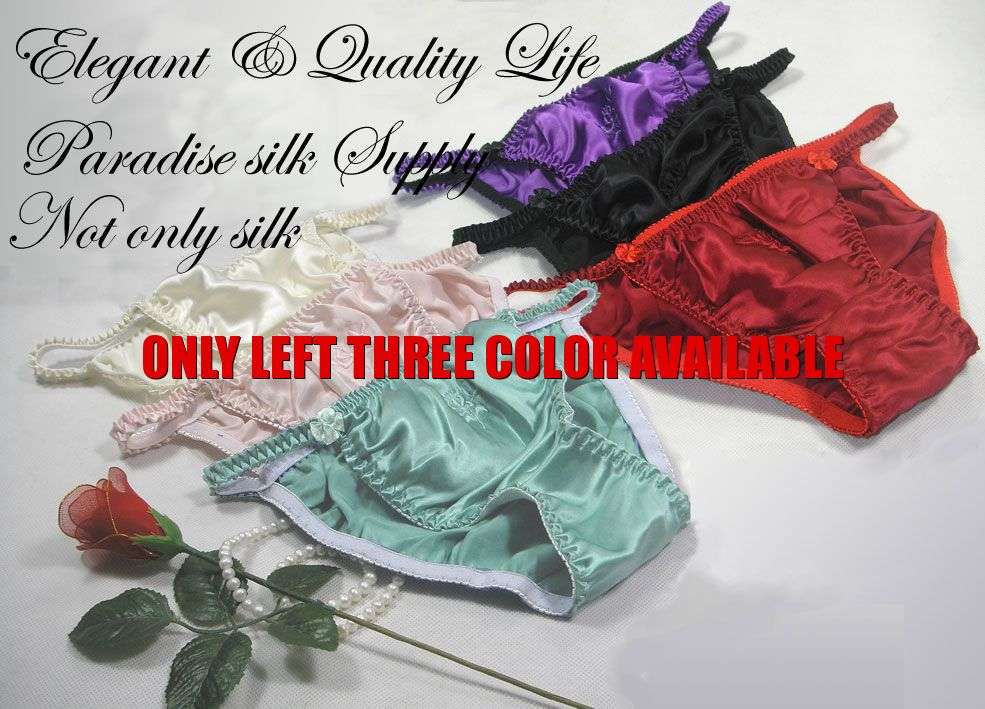 LOT 6PCS SILK WOMEN'S STRING BIKINI PANTIES L(29"-32")