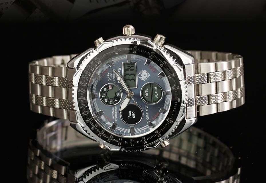 INFANTRY MILITARY CO. Dual LED Chronograph Watch  BOXED, FULLY LOADED!