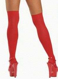 Red Sheer Thigh Stockings