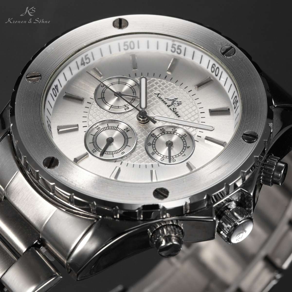 KRONEN & SOHNE Luxury LOKI Imperial Voyager Chronograph Automatic  Watch BRAND NEW w/ BOX AND PAPERS