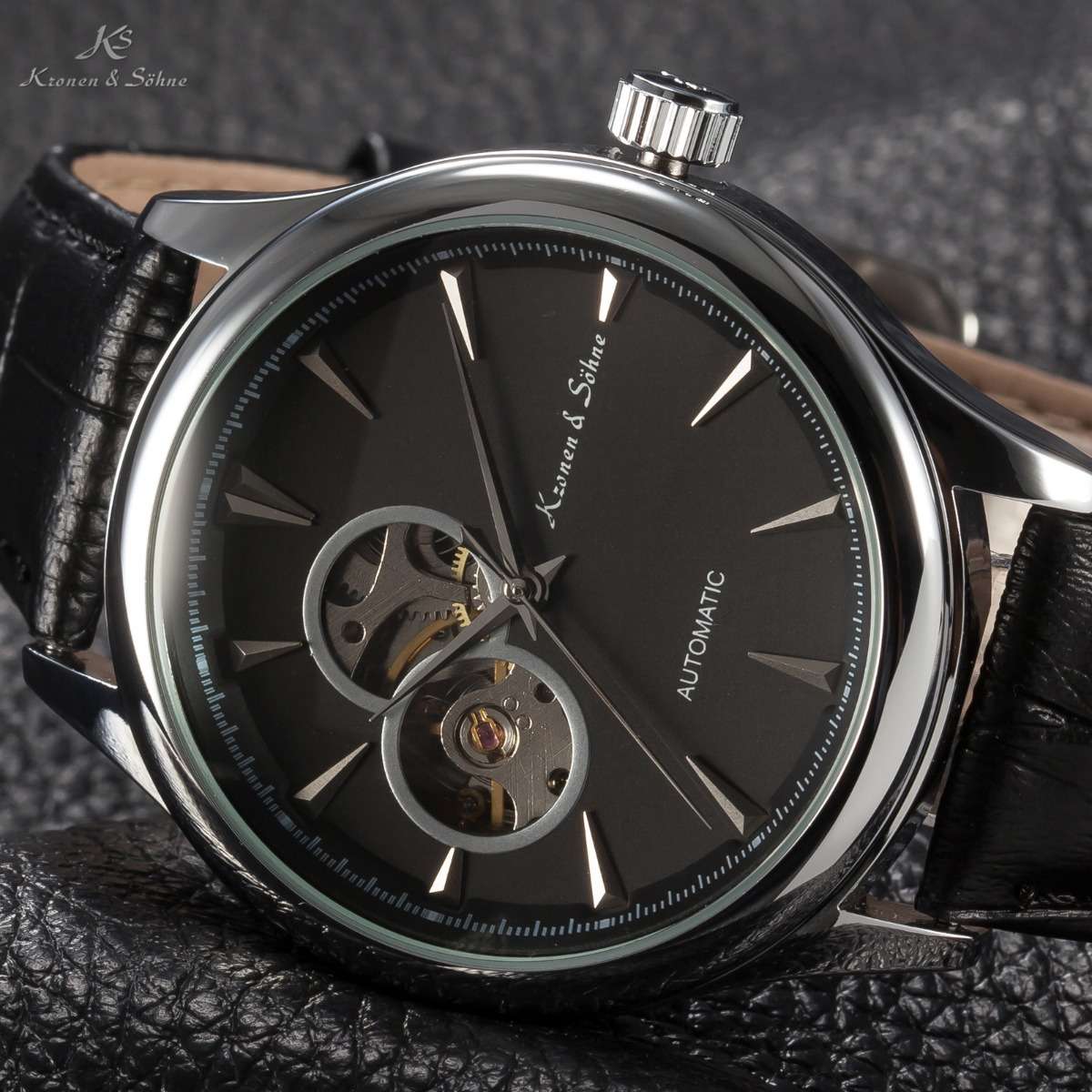 KRONEN & SOHNE Navigator JULES VERNE TOURBILLON Voyager AUTOMATIC Watch w/ BOX AND PAPERS